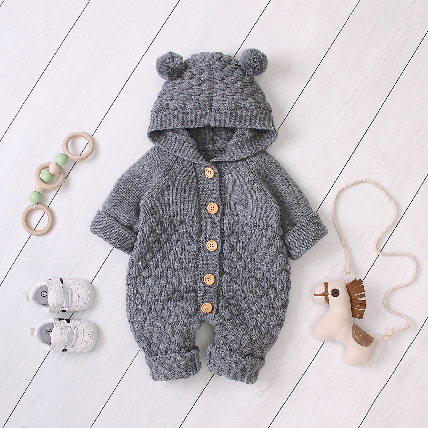 Baby Knitted Jumpsuit (4 colors)