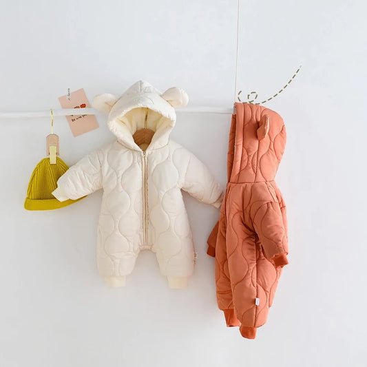 Bear-Ear Rompers: Fuzzy & Cozy All-in-One