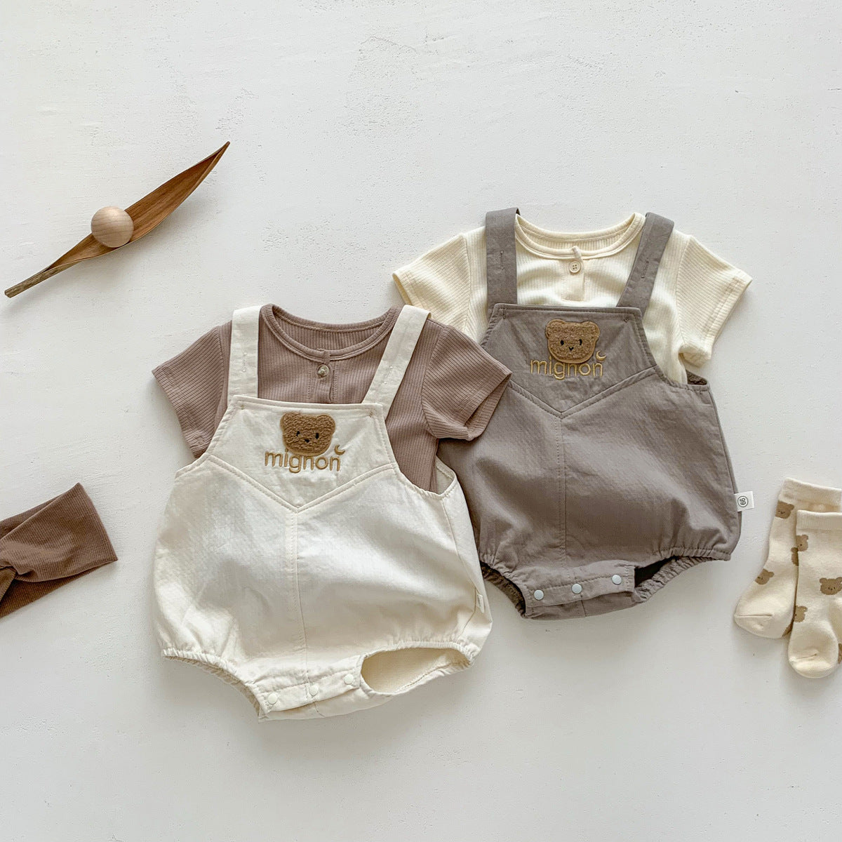 Baby Bear Romper Trousers Set